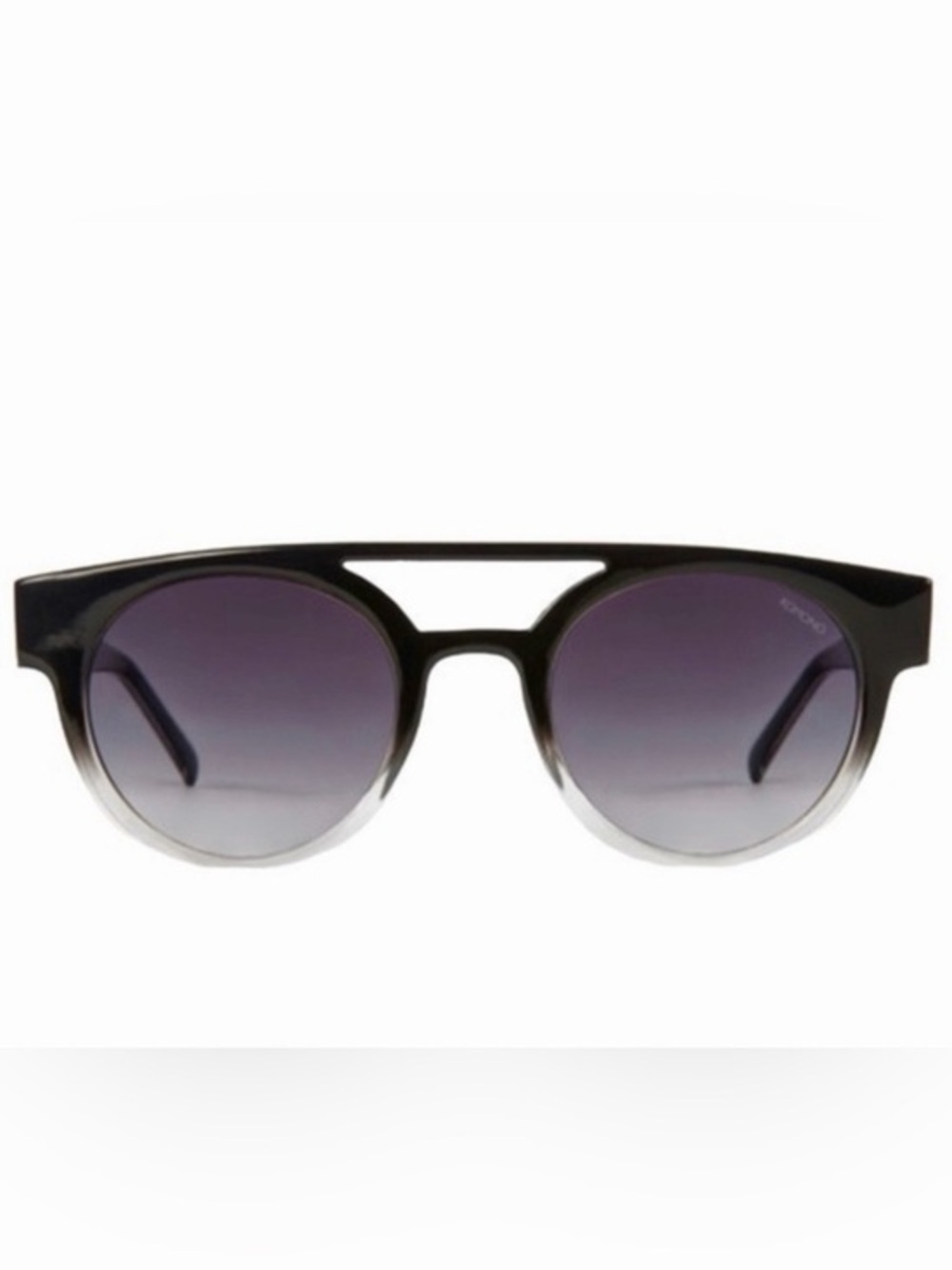 KOMONO Dreyfuss Paisley Sunglasses Black Clear Ombré UV400 NEW